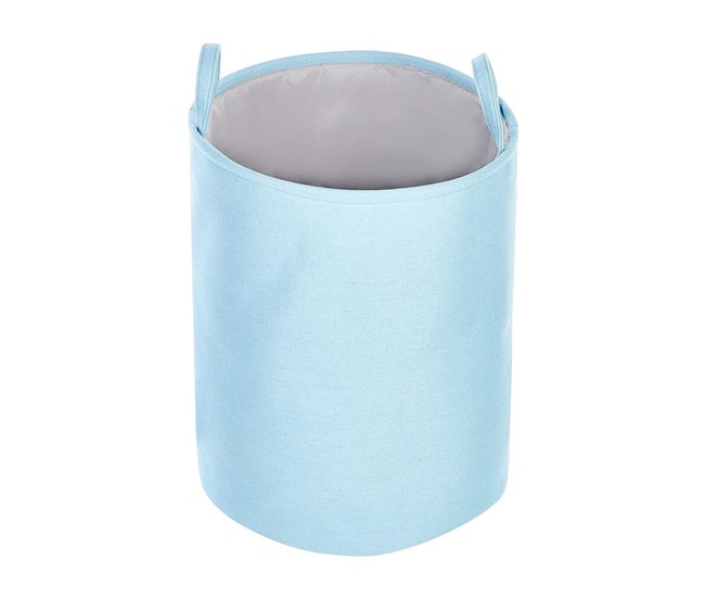 Beliani Cesto de roupa ARCHA Azul Claro