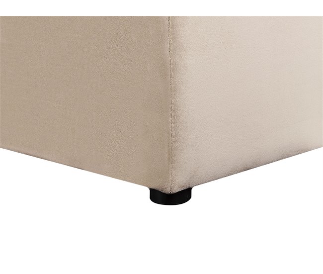 Beliani Cama de água Veludo NOYERS 190x247 Bege