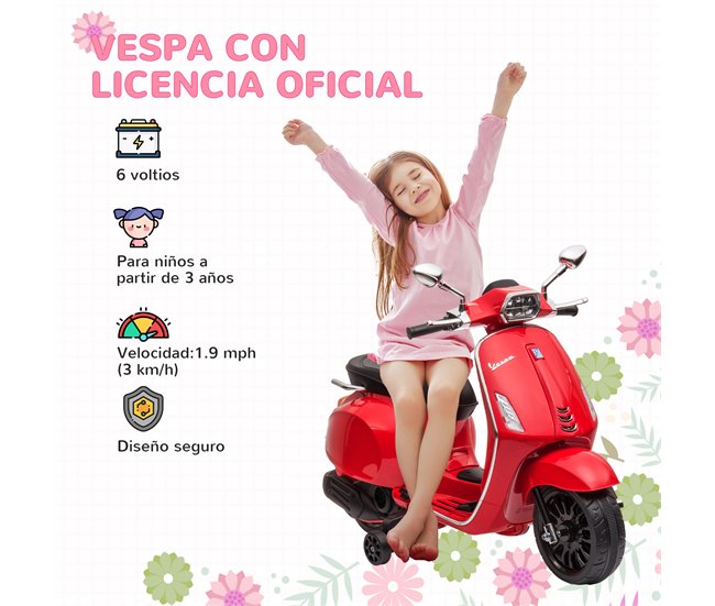 Moto para Crianças PP, Metal AIYAPLAY Vermelho