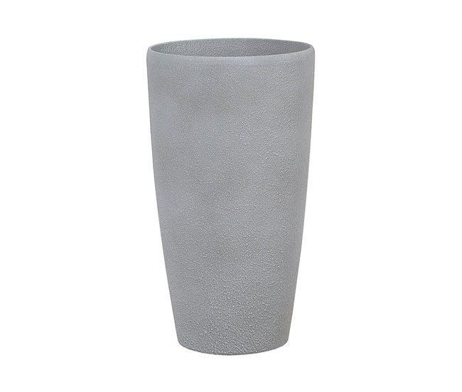 Beliani Conjunto de 2 vasos para plantas ABDERA Cinza Claro