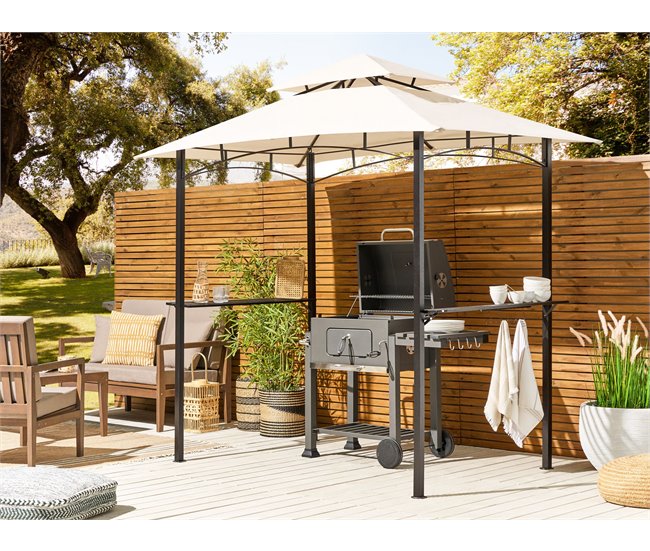 Beliani Pabellón de jardín NARO 240x148 Bege
