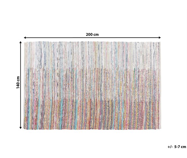 Beliani Entrelaçado MERSIN 140x200 Multicor