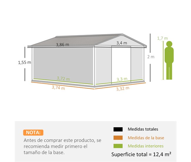 Abrigo de Exterior Aço Galvanizado e PP Outsunny Castanho