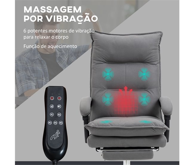 Cadeira de Escritório Poliéster, Espuma, Aço e Placa Multicamadas Cinza