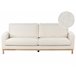 Beliani Sofá de 3 lugares Bouclé SIGGARD Branco