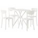 Beliani Conjunto bistrô SERSALE/VIESTE 70x70 Branco