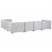 Beliani Conjunto lounge AREZZO Cinza Claro