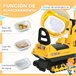 Escavadora sem Pedais PP e ABS HOMCOM Amarelo