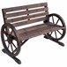 Banco de Jardim Madeira de Abeto Outsunny 105x56 Castanho