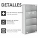 Armário para Remedios Aço 430 inox, porta em vidro temperado Cinza
