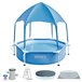 Piscina circular desmontável de 700 L c/toldo desmontável Canopy Metal Frame INTEX Azul