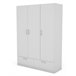 Roupeiro OSLO portas batentes e 2 gavetas 144x200cm branco Branco