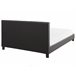 Beliani Cama com estrado Poliéster POITIERS 191x215 Cinza