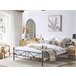Beliani Cama com estrado Metal RODEZ 186x208 Branco