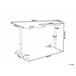 Beliani Secretária ajustável DESTINES 160x109 Branco/ Preto