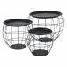 Mesa de centro Trier com prateleira de aglomerado Preto