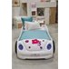 Cama carro HAWAI 90x190 cm com LED's à frente  Branco