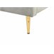 Beliani Cama Terciopelo CHALEIX 168x212 Cinza Claro