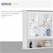 Armário de parede MDF espelho de vidro kleankin 56 Branco
