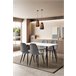 Conjunto de 1 mesa e 4 cadeiras MINKA Branco/cinza