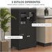 Armário de Cozinha MDF e Vidro Temperado HOMCOM Preto