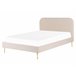 Beliani Cama com estrado Veludo FLAYAT 173x215 Bege