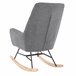 Cadeirão de baloiço decorativo PETER Cinza