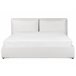 Beliani Cama com armazenamento Veludo BAJONNA 204x235 Bege