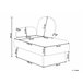 Beliani Chaise longue versão à esquerda Veludo ARCEY Branco