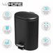 WELL HOME - Balde de pedal Siliflex em aço inoxidável Preto