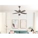 Beliani Lâmpada de teto com ventilador COYOTE Cinza