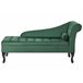 Beliani Chaise longue à direita Veludo PESSAC Verde Escuro