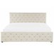 Beliani Cama com estrado Veludo AMIENS 191x217 Bege