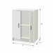 Armário multiuso com 2 portas com efeito madeira Branco