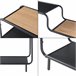 [en.casa] Estante de chão Kristiansand  6 prateleiras metal MDF Carvalho