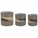 Beliani Conjunto de 3 vasos para plantas RATTAIL Bege