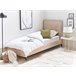Beliani Cama com estrado Poliéster AMBASSADOR 102x216 Bege