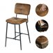 MEUBLES COSY Conjunto 4 Cadeiras De Bar Estilo Industrial MEUBLES COSY Conjunto 4 Cadeiras De Bar Estilo Industrial Castanho