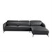ANGEL CERDA Sofá chaise longue em pele de vaca Preto