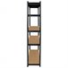 MegaPack 10 Prateleiras Modulares com 5 Prateleiras Ajustáveis ​​7house Preto