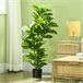 Planta Artificial PEVA e Metal HOMCOM, casa - decoração Verde