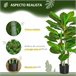 Árvore Perene Artificial PE, PEVA, Aço e Cimento HOMCOM Verde