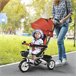Triciclo Evolutivo Aço, Plástico e Poliéster HOMCOM Vermelho