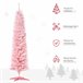 Árvore de Natal PVC, metal e plástico HOMCOM, casa - natal Rosa