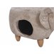 Beliani Puf animal JUMBO Cinza Claro