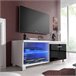  Armário de TV LED 100 Branco/ Preto
