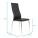 Cadeira de jantar Laci em couro sintético e cromo Preto