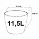 2x panela redonda 11.5l Prosperplast Splofy Cinza