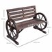 Banco de Jardim Madeira de Abeto Outsunny 105x56 Castanho