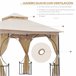 Pérgola de Jardim metal e poliéster Outsunny 295x295 Bege